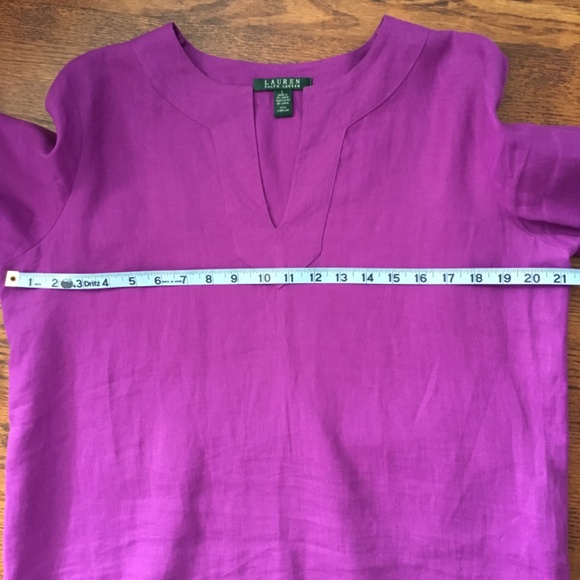 Lauren Ralph Lauren linen tunic sz large - Picture 6 of 8